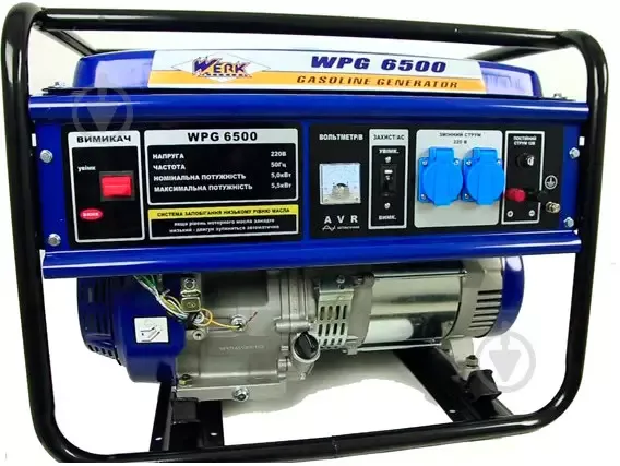 Генератор бензиновий 5.5 КВт WERK WPG6500 