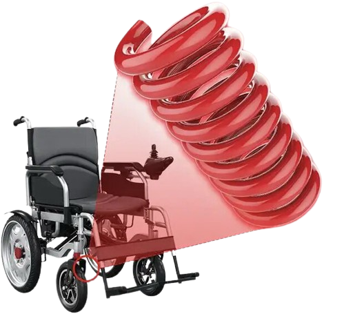 Коляска інвалідна електрична складна з підвищеною вантажопідйомністю D810