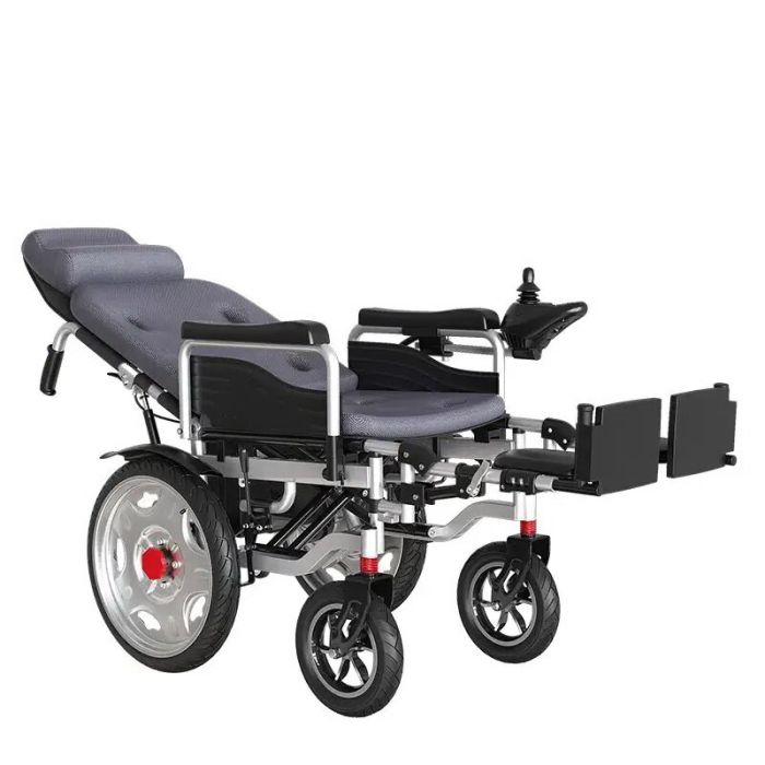 Коляска інвалідна електрична складна з підголовником D812