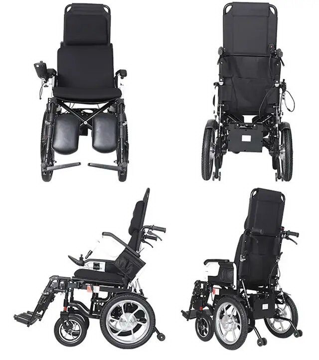 Коляска інвалідна електрична складна з високою спинкою D806