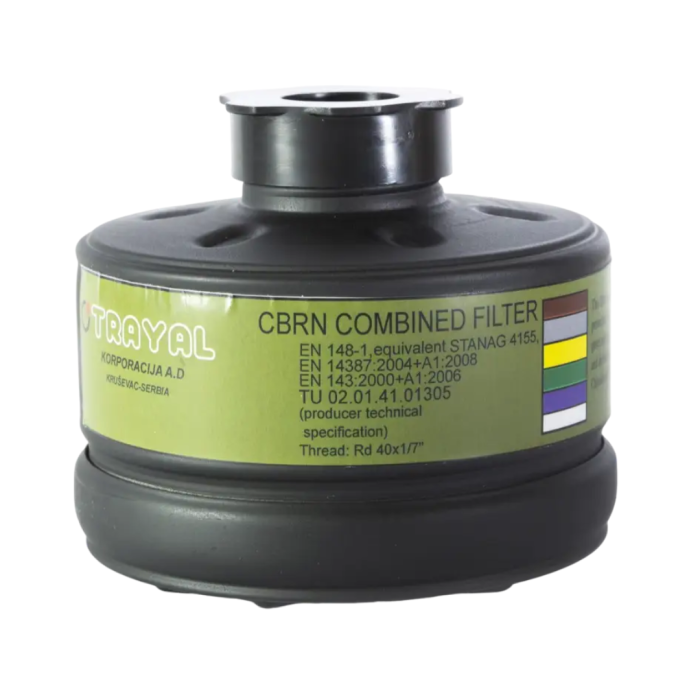 Протигаз Patriot CBRN зі спеціальним комбінованим фільтром TRAYAL A2B2E2K2SX(СО)P3R