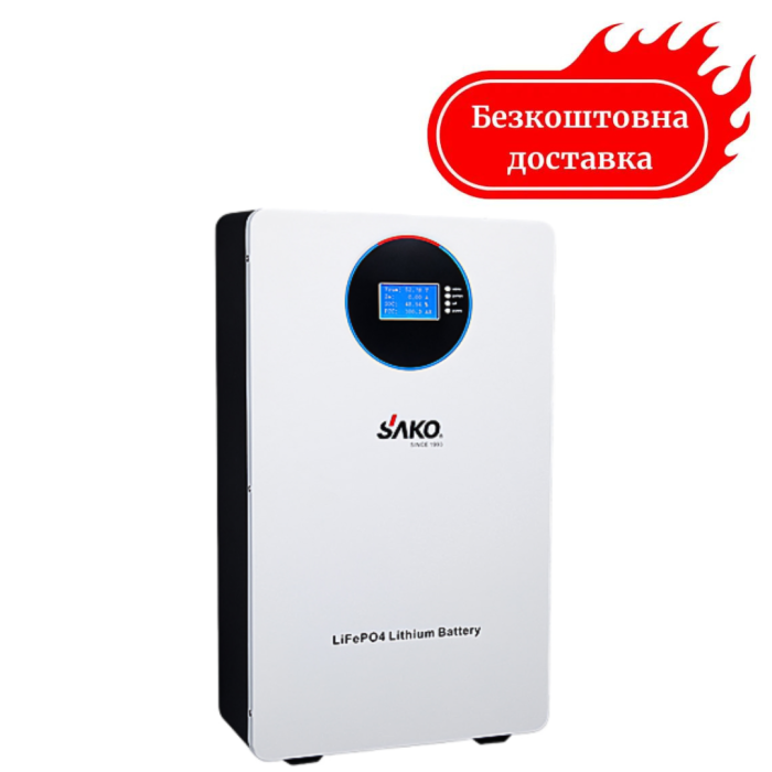 Батарея акумуляторна Sako Li-Sun 51.2V 200AH LiFePO4 10240 Вт/год (до 6000 циклів)