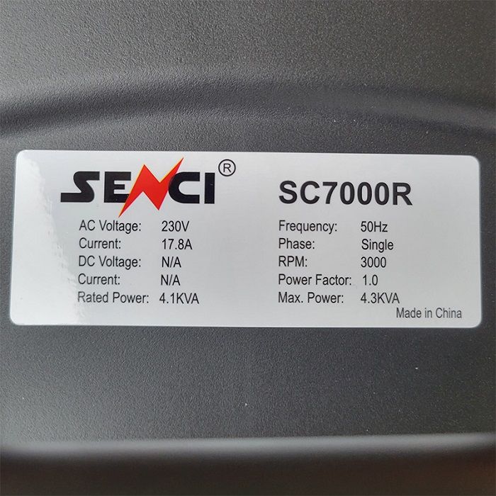 Генератор бензиновий 3.8 кВт SENCI SC7000R