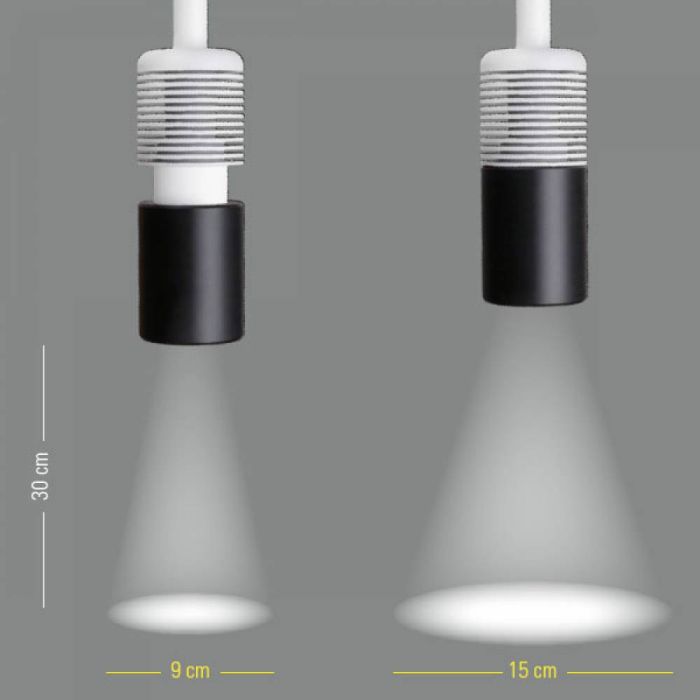 Оглядова фокусна LED лампа з ручкою та підставкою