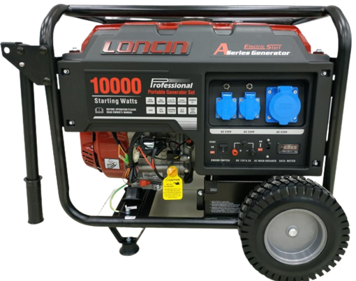 Генератор бензиновый  7.7 кВт Loncin LC 10000 D-AS