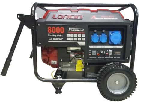 Генератор бензиновий  6.5 кВт Loncin LC 8000 D-AS