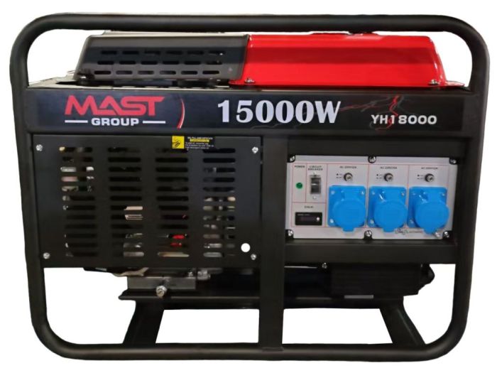 Генератор бензиновий 18 кВт Mast Group YH18000 з газовою плиткою Orcamp CK-505 та обігрівачем Gardyer HE2000
