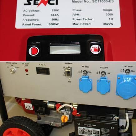 Генератор бензиновий 8.5 кВт Senci SC11000-E3