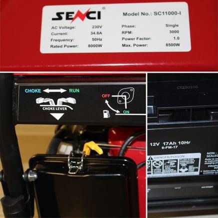 Генератор бензиновый 8.5 кВт Senci SC11000-I