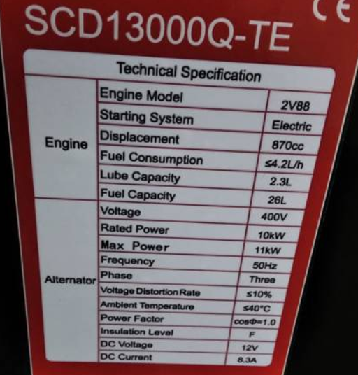 Генератор дизельний 11 кВт Senci SCD13000Q-TE